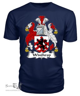ScotsTee Winthrop Coat Of Arms Family Crest British Fleet T Shirt