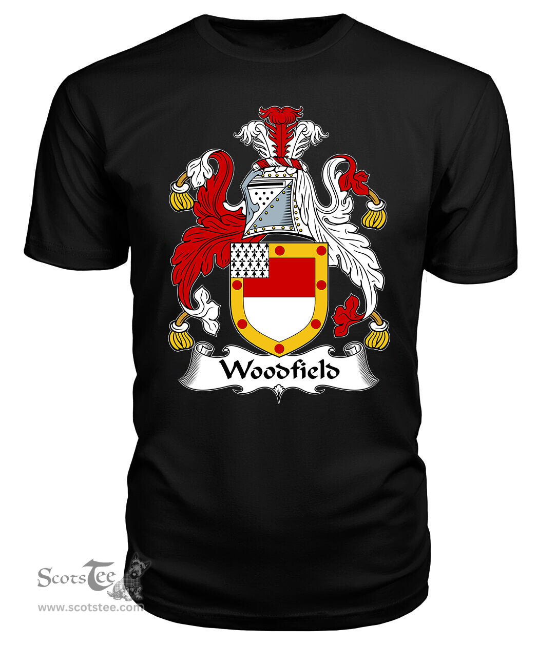 ScotsTee Woodfield Coat Of Arms Family Crest British Fleet T Shirt