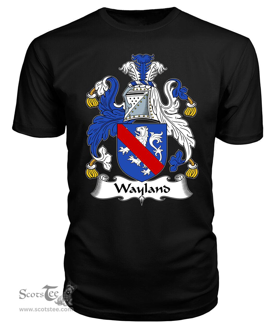 ScotsTee Wayland Coat Of Arms Family Crest British Fleet T Shirt