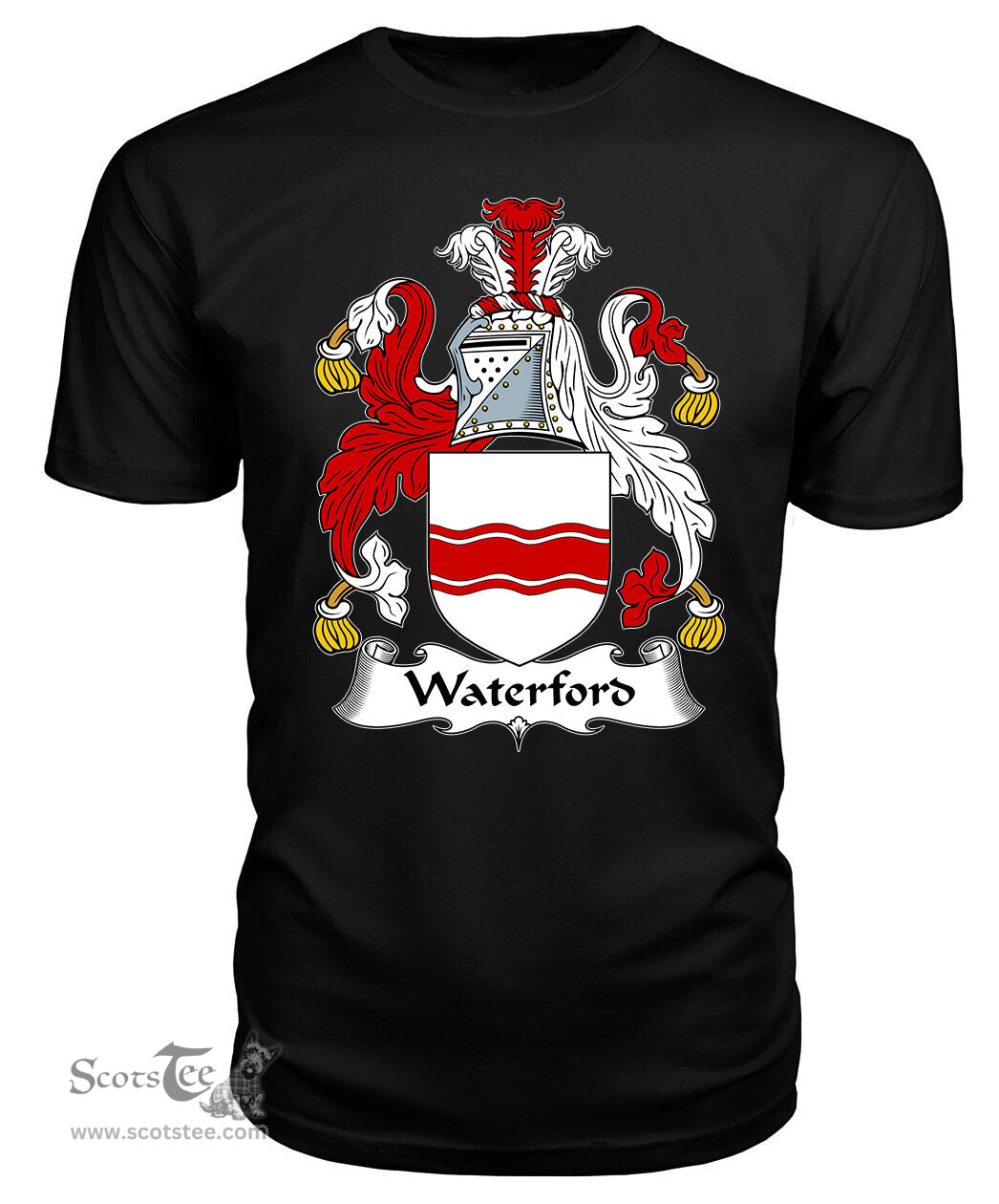 ScotsTee Waterford Coat Of Arms Family Crest British Fleet T Shirt