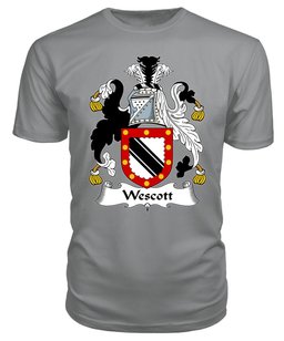 ScotsTee Wescot or Wescott Coat Of Arms Family Crest British Fleet T Shirt