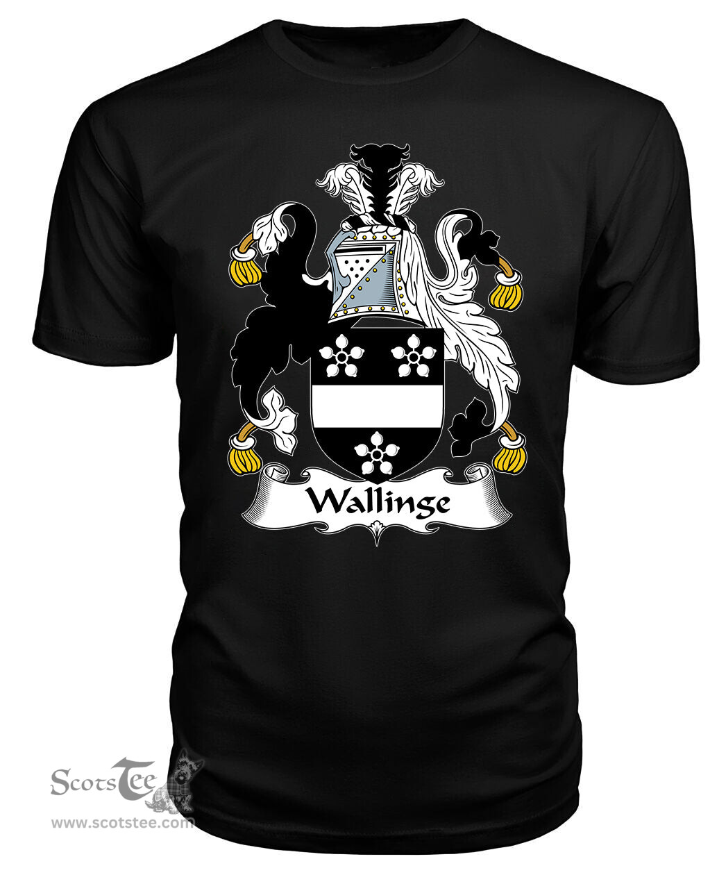 ScotsTee Wallinge Coat Of Arms Family Crest British Fleet T Shirt