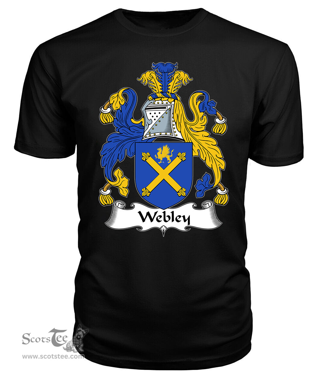 ScotsTee Webley Coat Of Arms Family Crest British Fleet T Shirt
