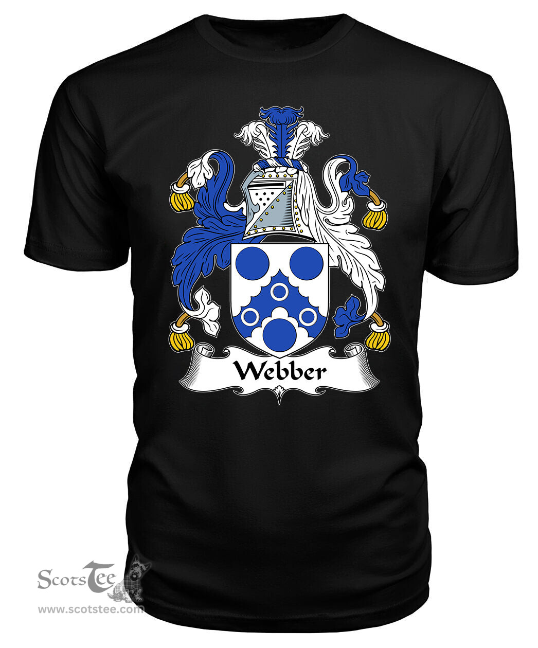 ScotsTee Webber Coat Of Arms Family Crest British Fleet T Shirt