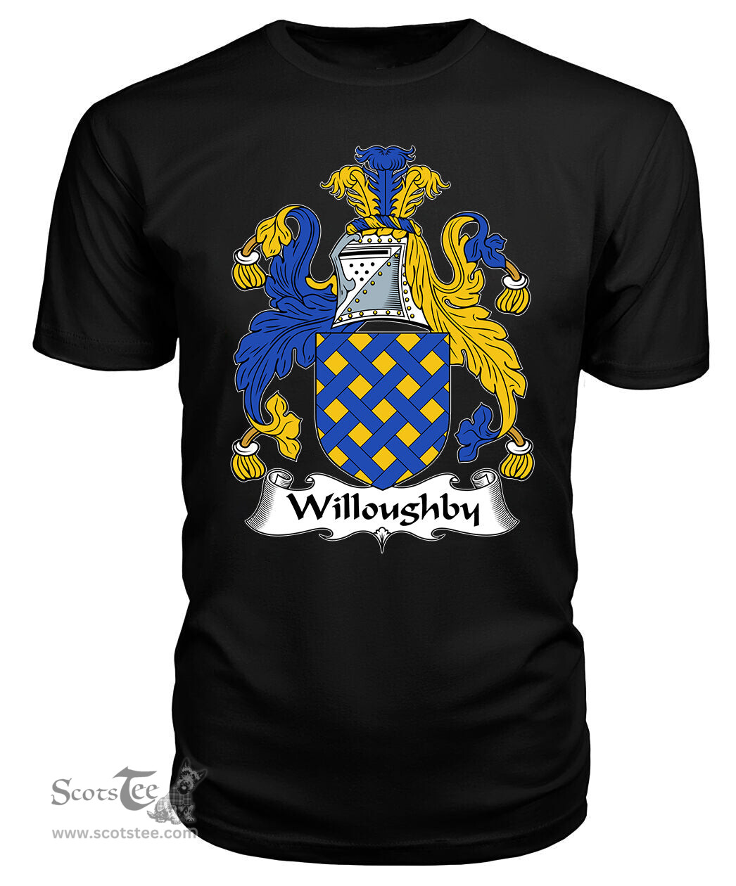 ScotsTee Willoughby Coat Of Arms Family Crest British Fleet T Shirt