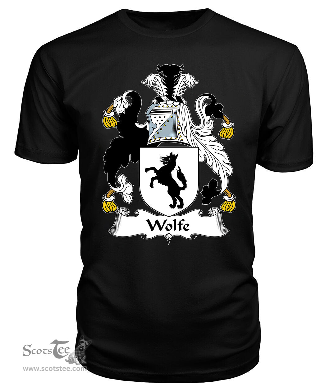 ScotsTee Wolfe Coat Of Arms Family Crest British Fleet T Shirt