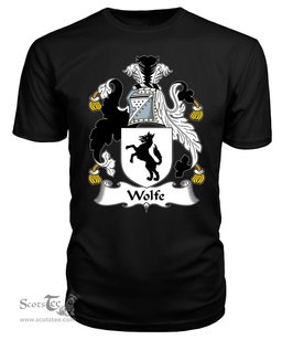ScotsTee Wolfe Coat Of Arms Family Crest British Fleet T Shirt