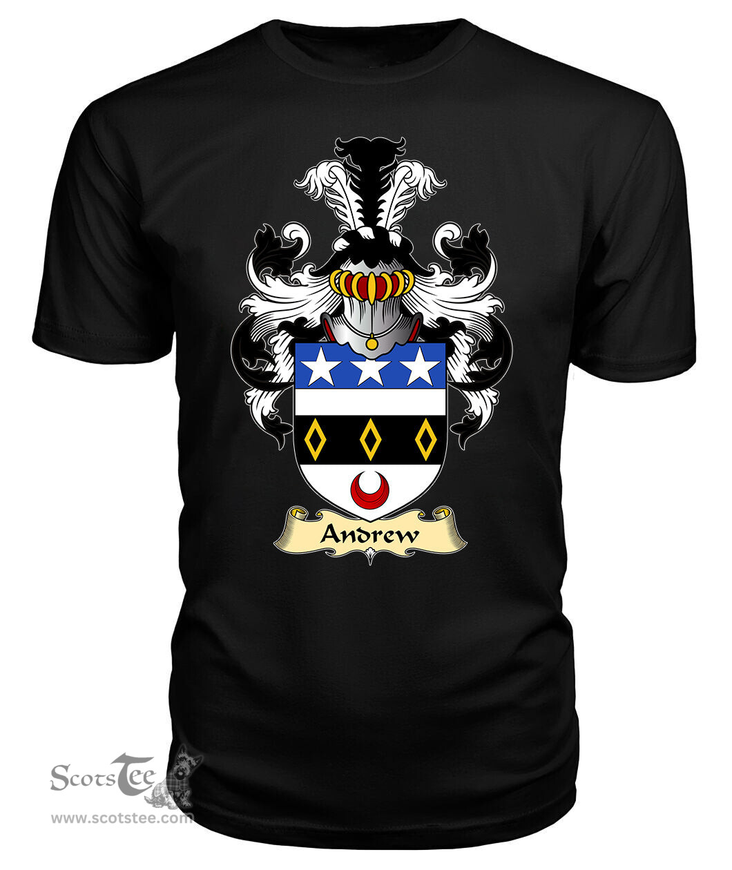 ScotsTee Andrew Coat Of Arms Family Crest England V23 T Shirt