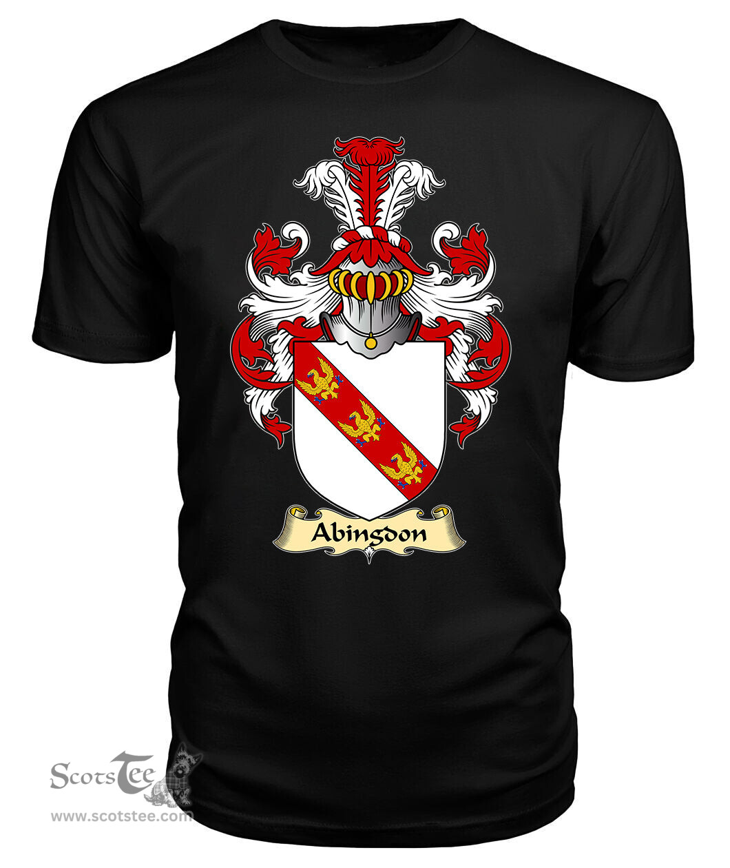 ScotsTee Abingdon or Abington Coat Of Arms Family Crest England V23 T Shirt