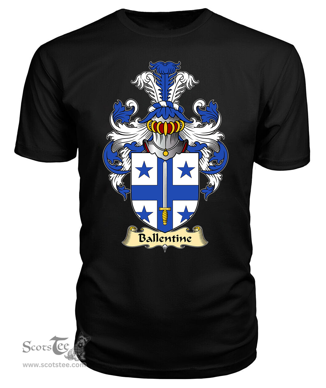 ScotsTee Ballentine Coat Of Arms Family Crest England V23 T Shirt