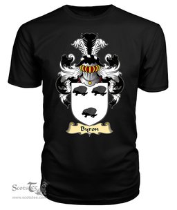 ScotsTee Byron Coat Of Arms Family Crest England V23 T Shirt