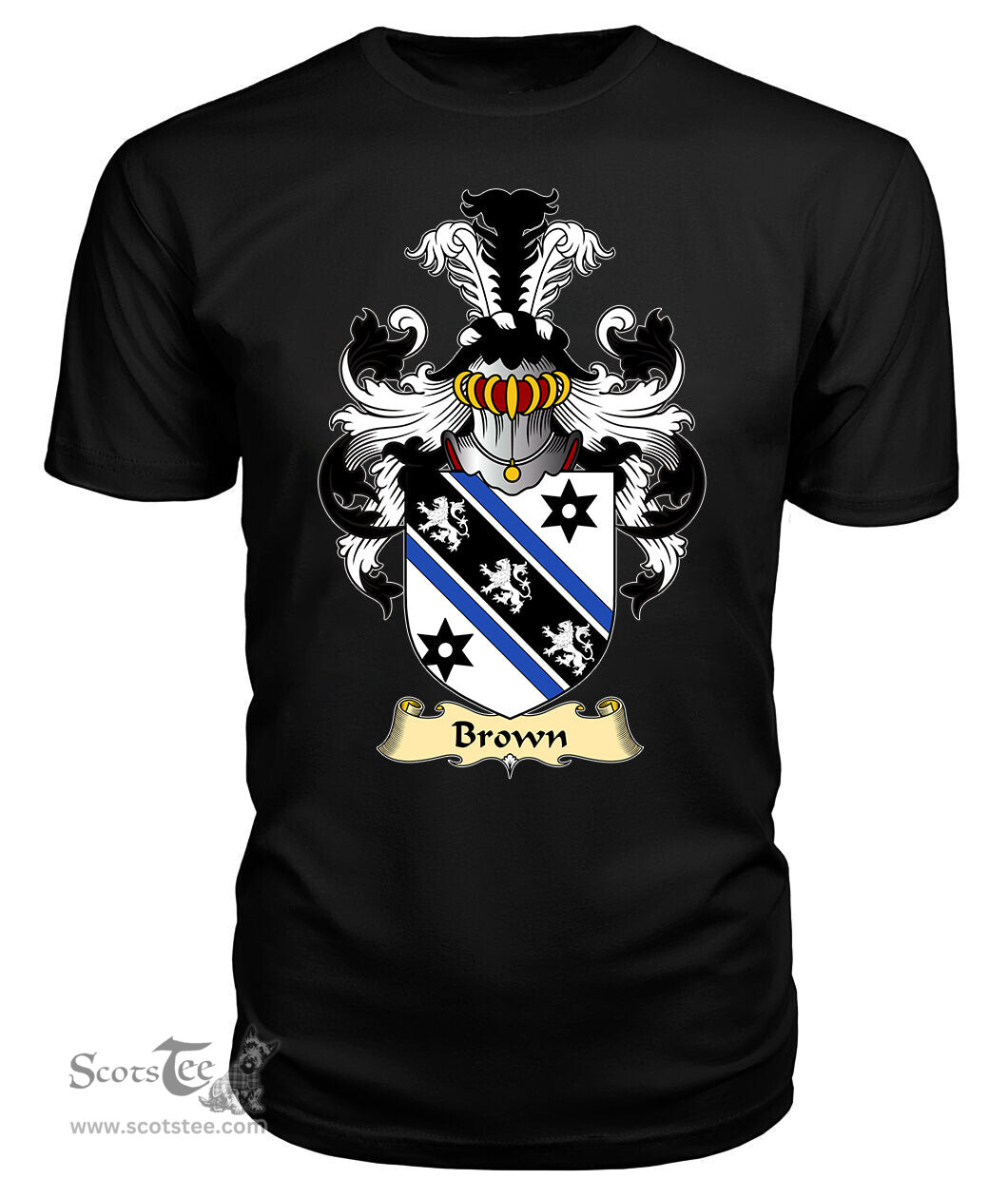 ScotsTee Brown Coat Of Arms Family Crest England V23 T Shirt