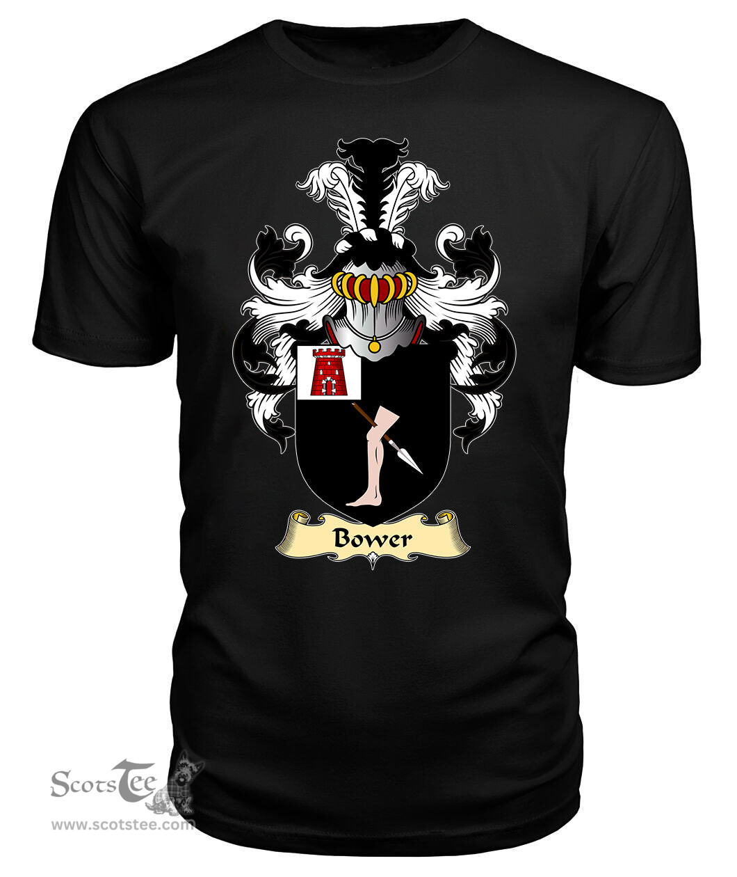 ScotsTee Bower Coat Of Arms Family Crest England V23 T Shirt