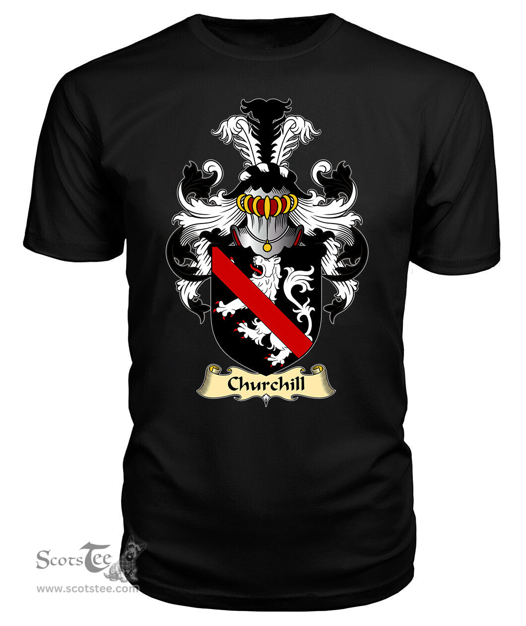 ScotsTee Churchill Coat Of Arms Family Crest England V23 T Shirt