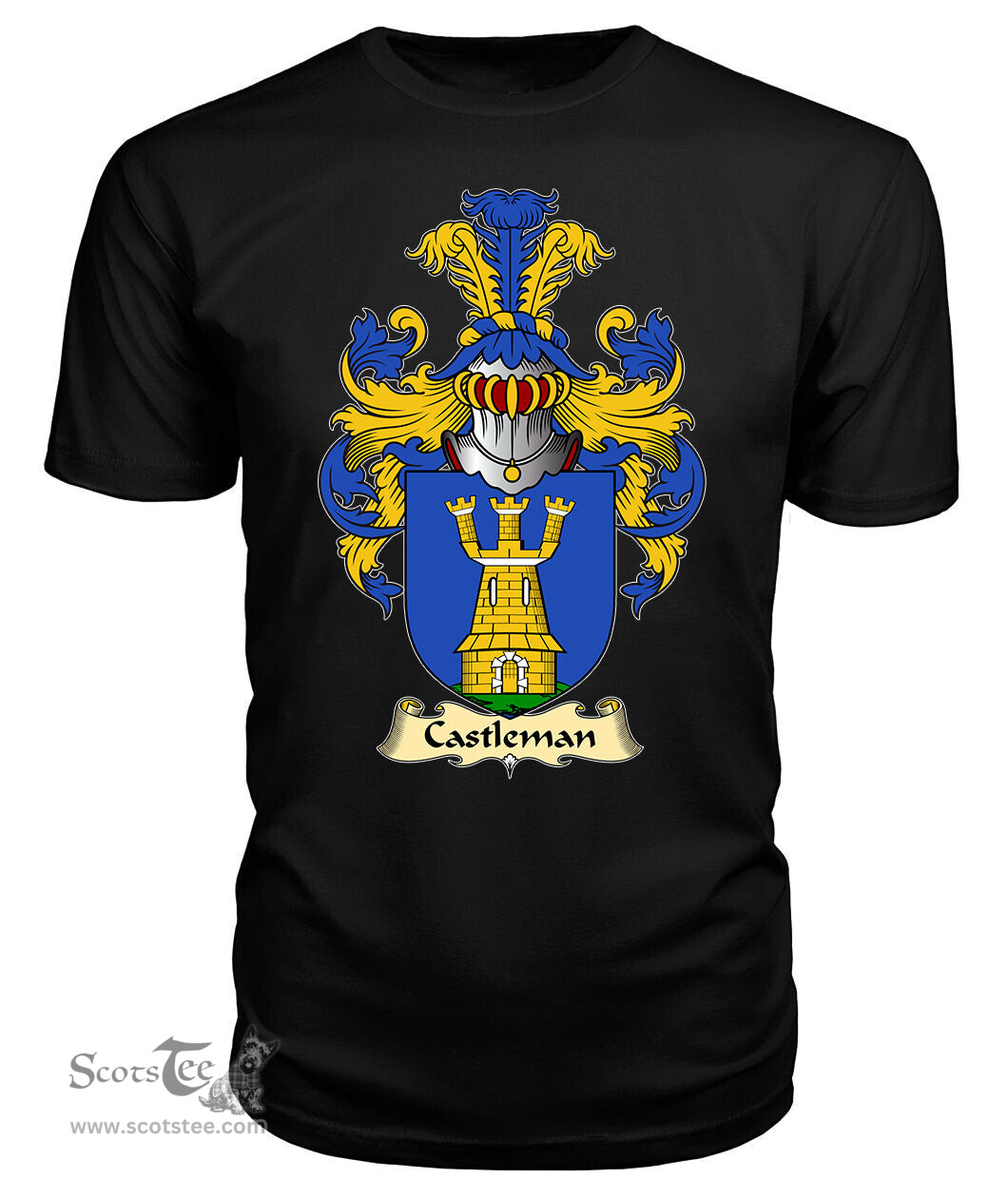 ScotsTee Castleman Coat Of Arms Family Crest England V23 T Shirt