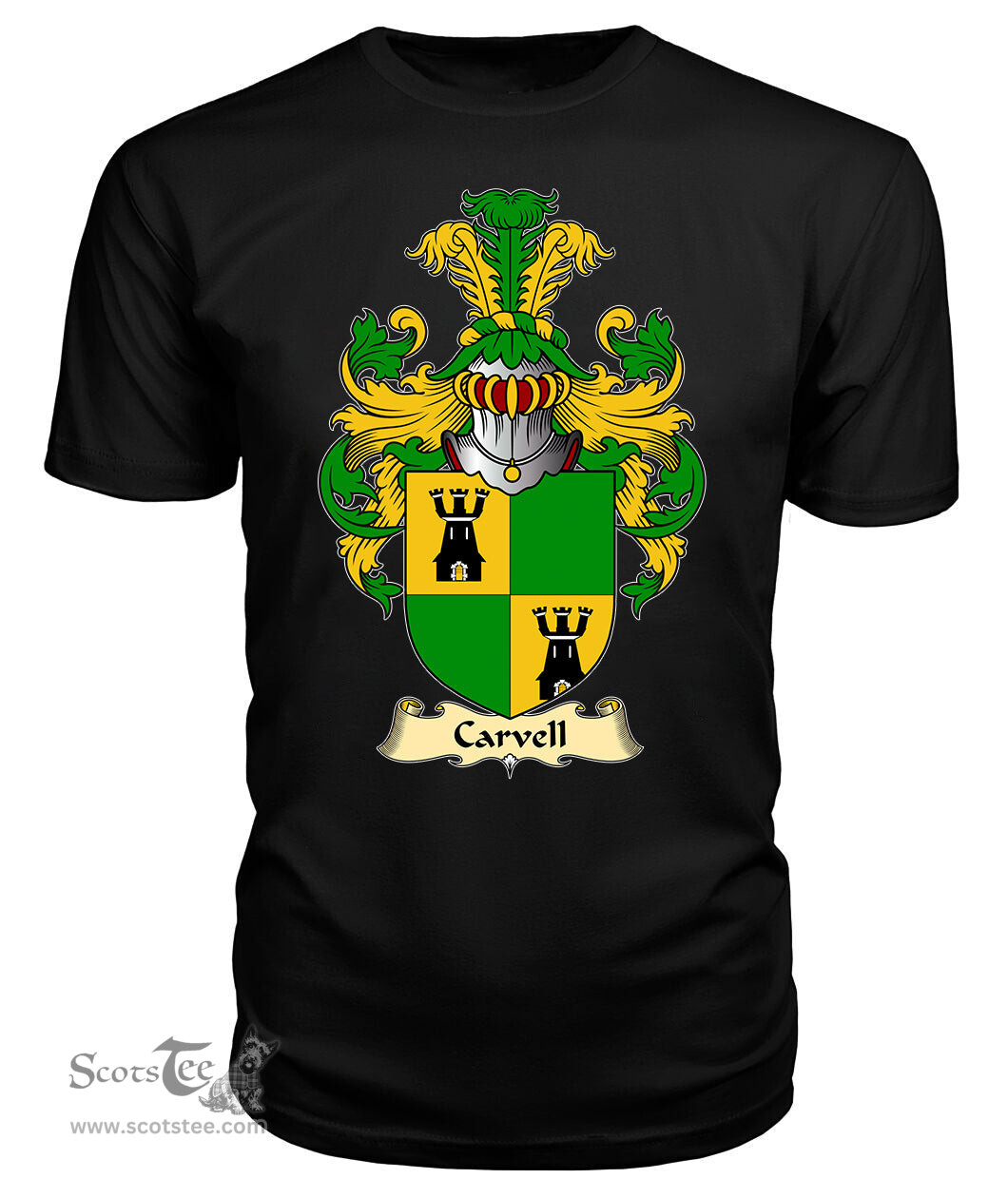 ScotsTee Carvell Coat Of Arms Family Crest England V23 T Shirt