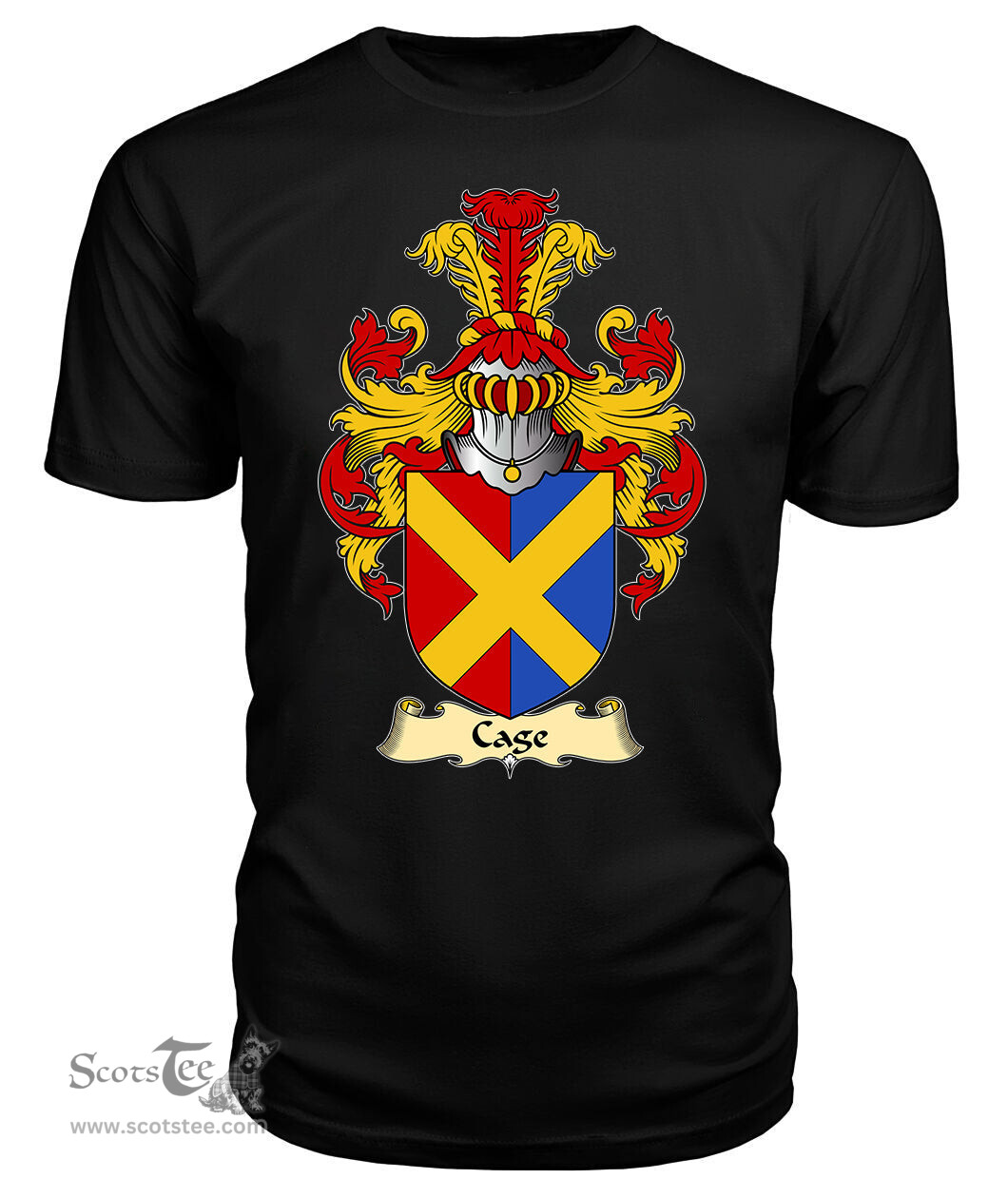 ScotsTee Cage Coat Of Arms Family Crest England V23 T Shirt
