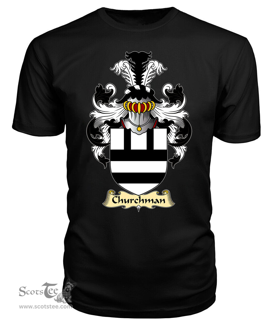 ScotsTee Churchman Coat Of Arms Family Crest England V23 T Shirt