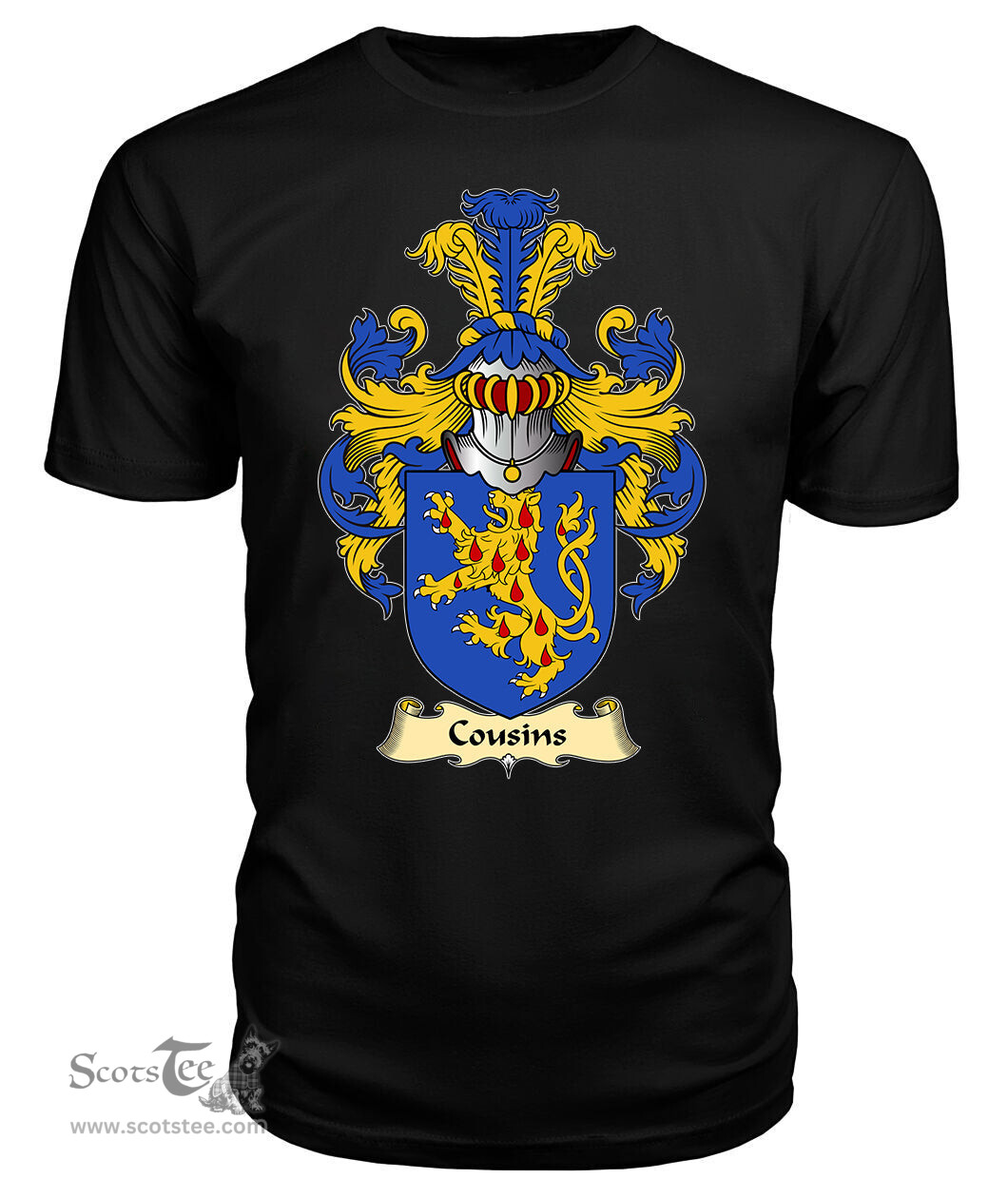 ScotsTee Cousin (s) or Cosyn Coat Of Arms Family Crest England V23 T Shirt