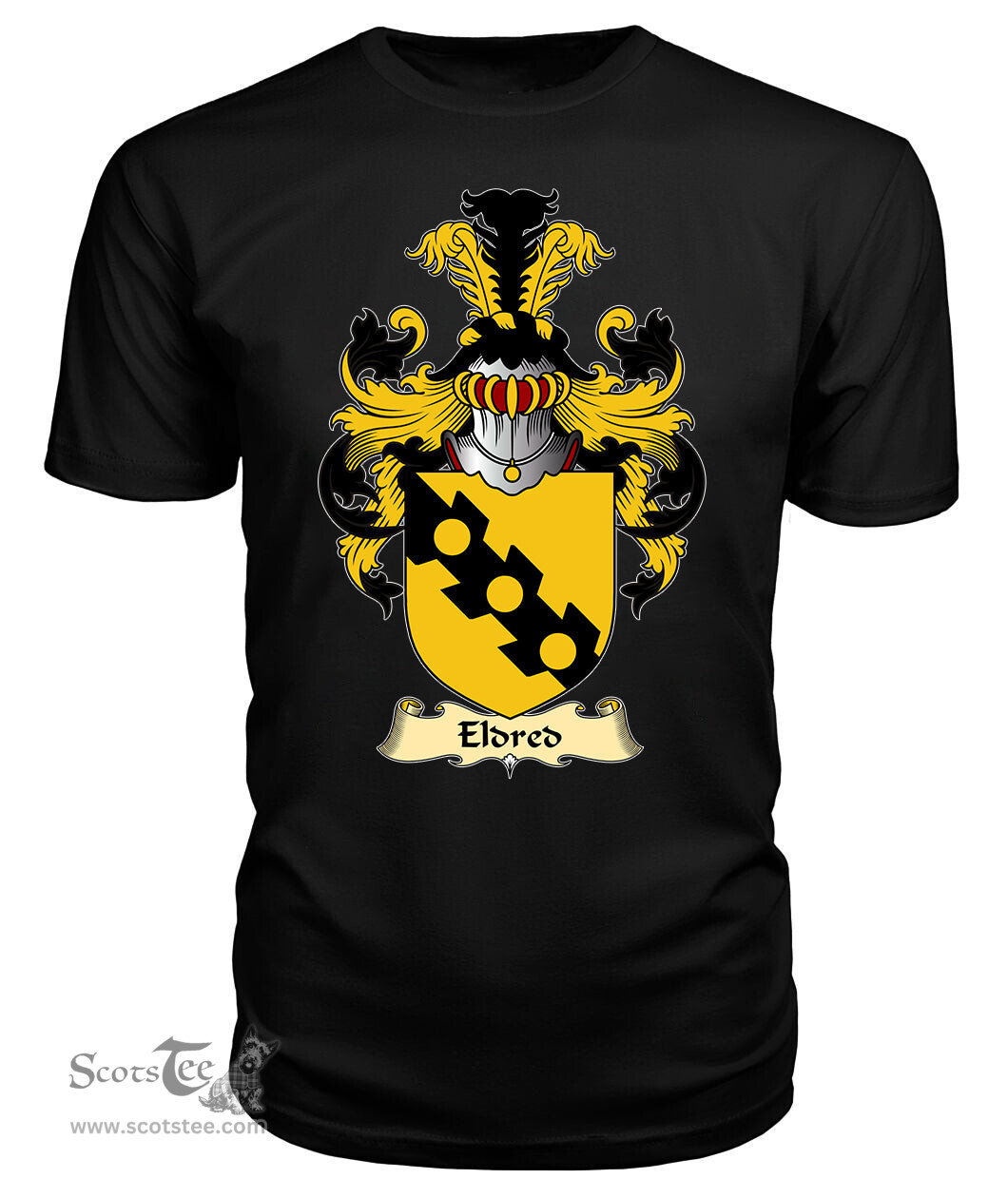 ScotsTee Eldred or Eldridge Coat Of Arms Family Crest England V23 T Shirt