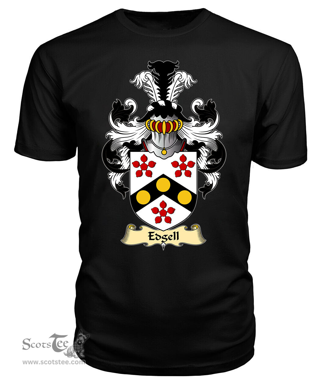ScotsTee Edgell Coat Of Arms Family Crest England V23 T Shirt