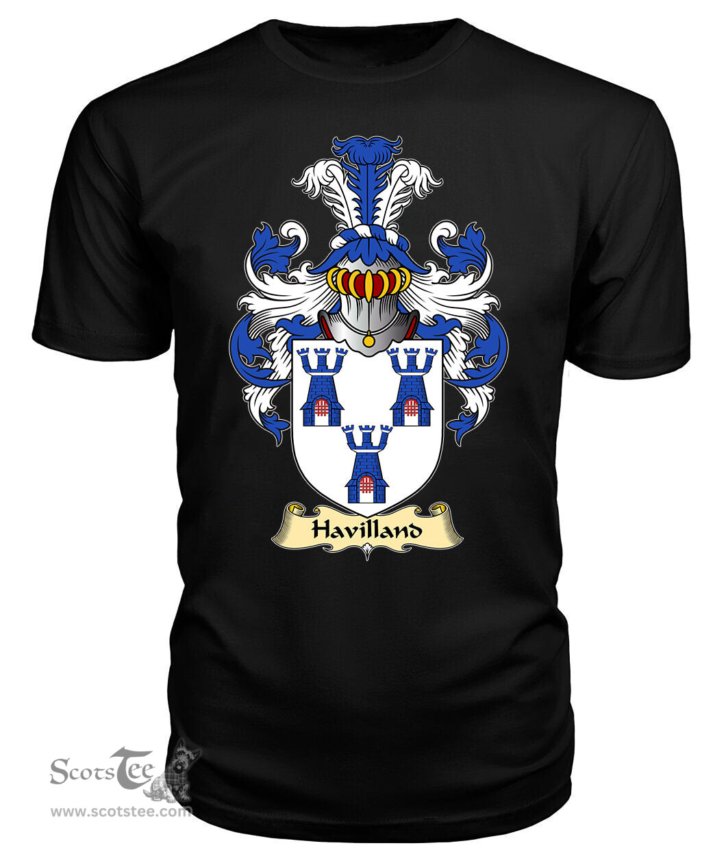 ScotsTee Havilland Coat Of Arms Family Crest England V23 T Shirt