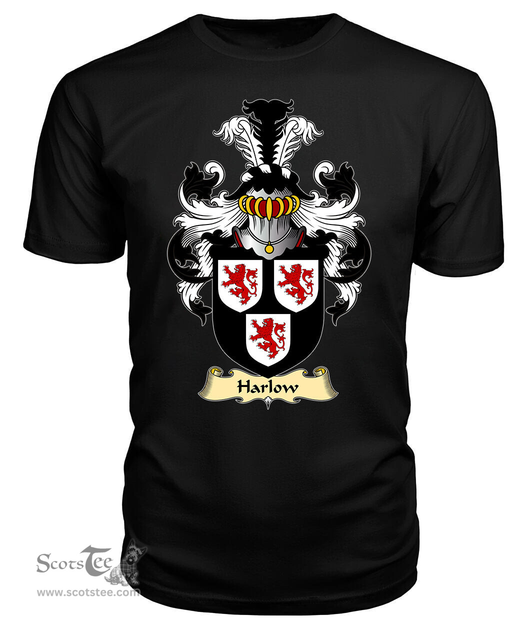 ScotsTee Harlow Coat Of Arms Family Crest England V23 T Shirt
