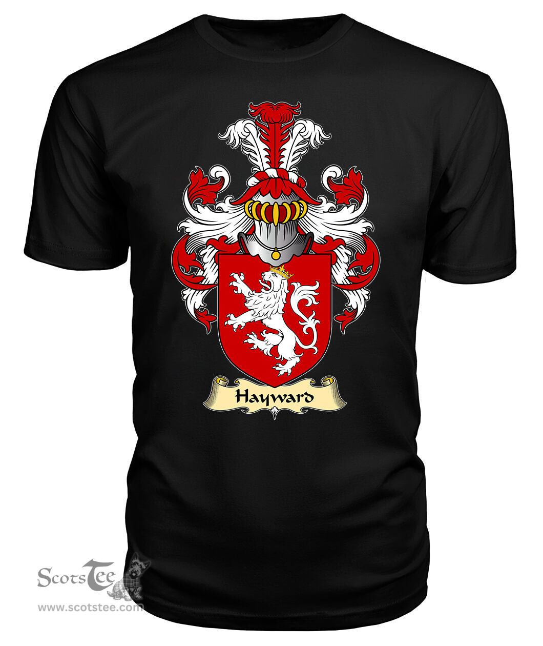 ScotsTee Hayward or Heyward Coat Of Arms Family Crest England V23 T Shirt