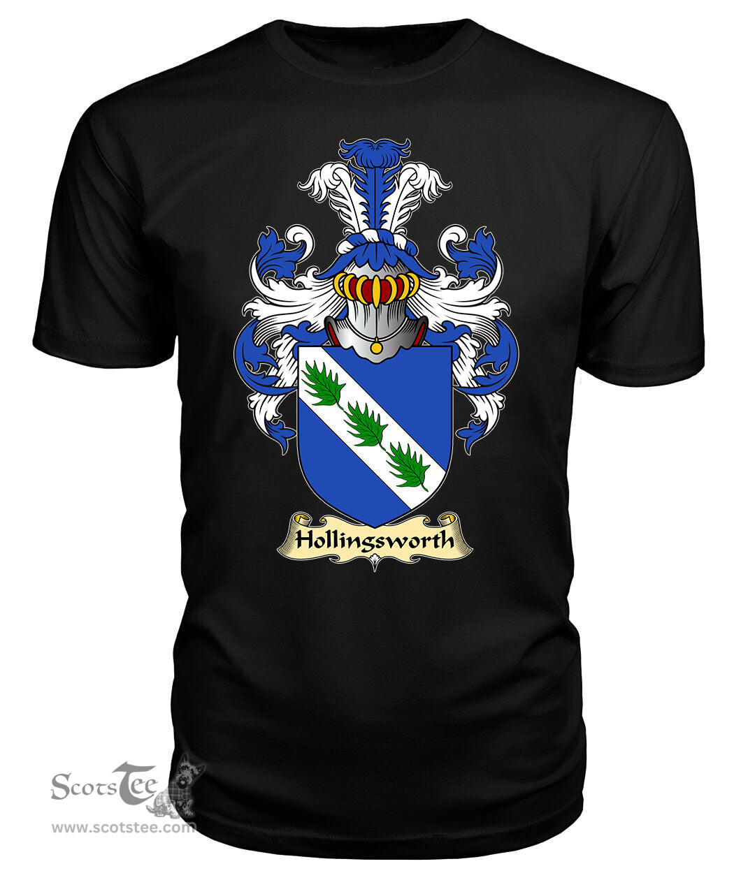 ScotsTee Hollingsworth Coat Of Arms Family Crest England V23 T Shirt