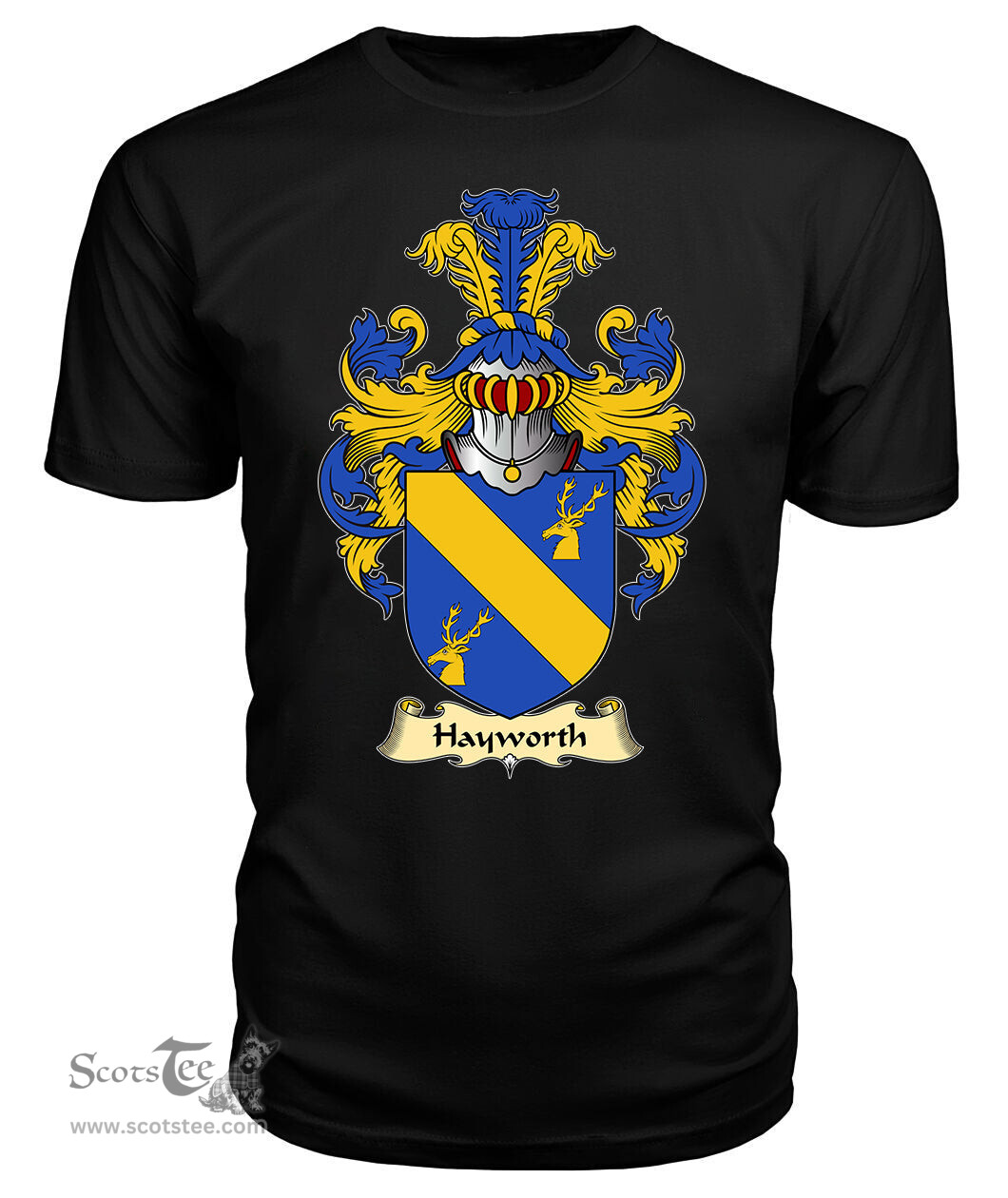 ScotsTee Haworth or Hayworth Coat Of Arms Family Crest England V23 T Shirt