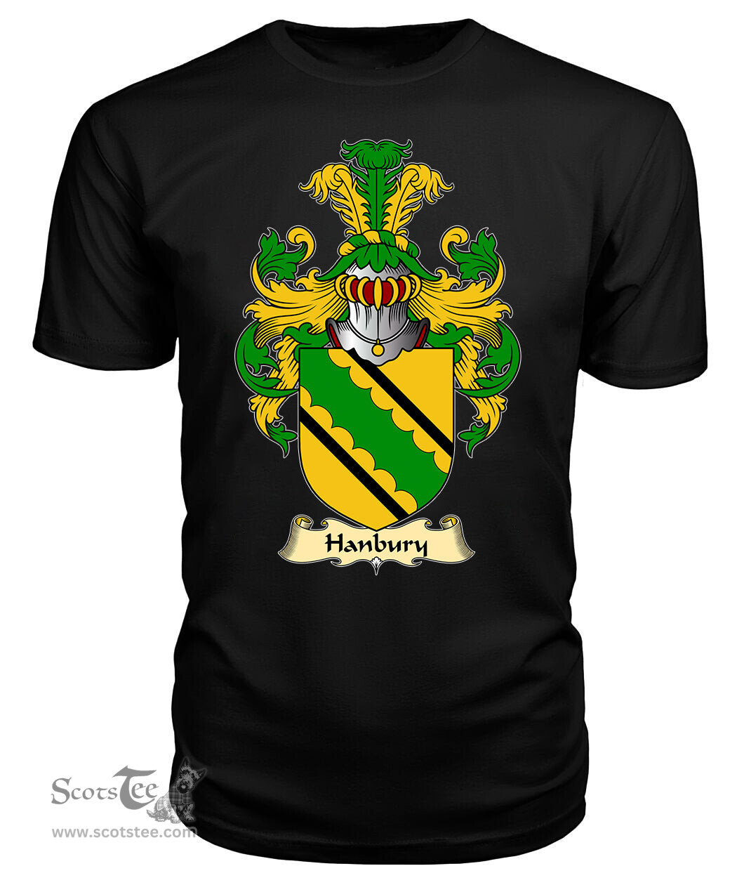 ScotsTee Hanbury Coat Of Arms Family Crest England V23 T Shirt