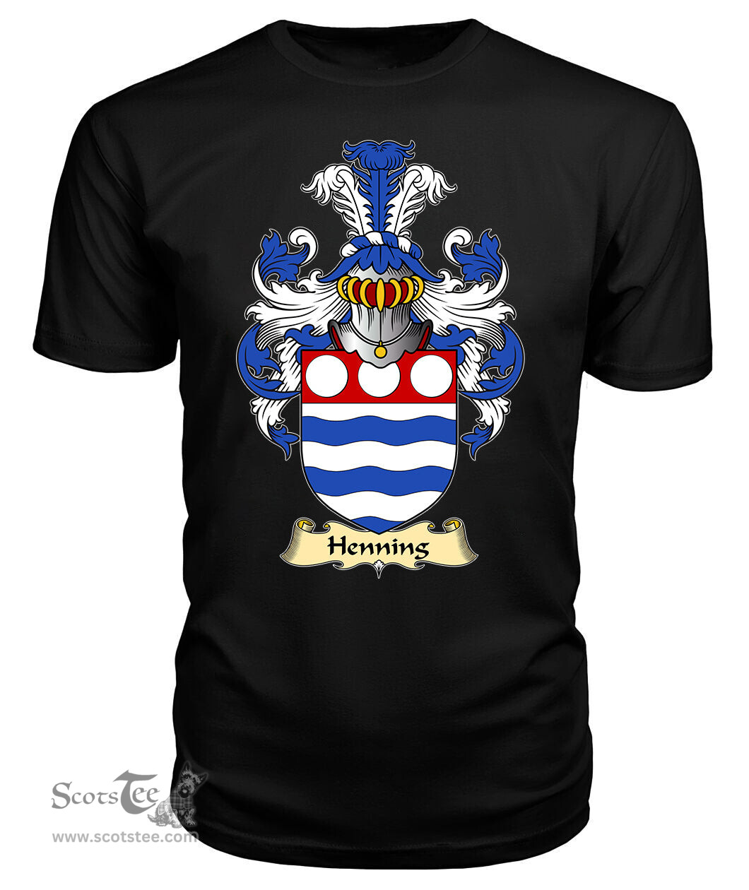 ScotsTee Henning Coat Of Arms Family Crest England V23 T Shirt