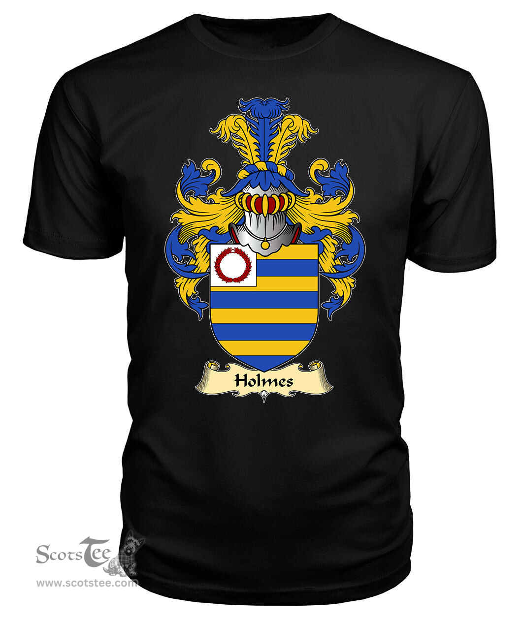 ScotsTee Holme (s) or Hulme Coat Of Arms Family Crest England V23 T Shirt