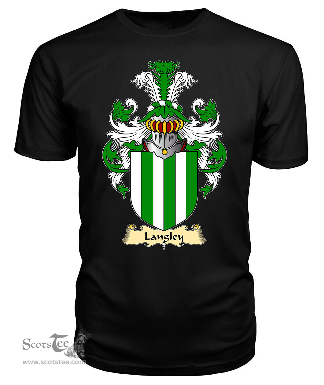 ScotsTee Langley Coat Of Arms Family Crest England V23 T Shirt