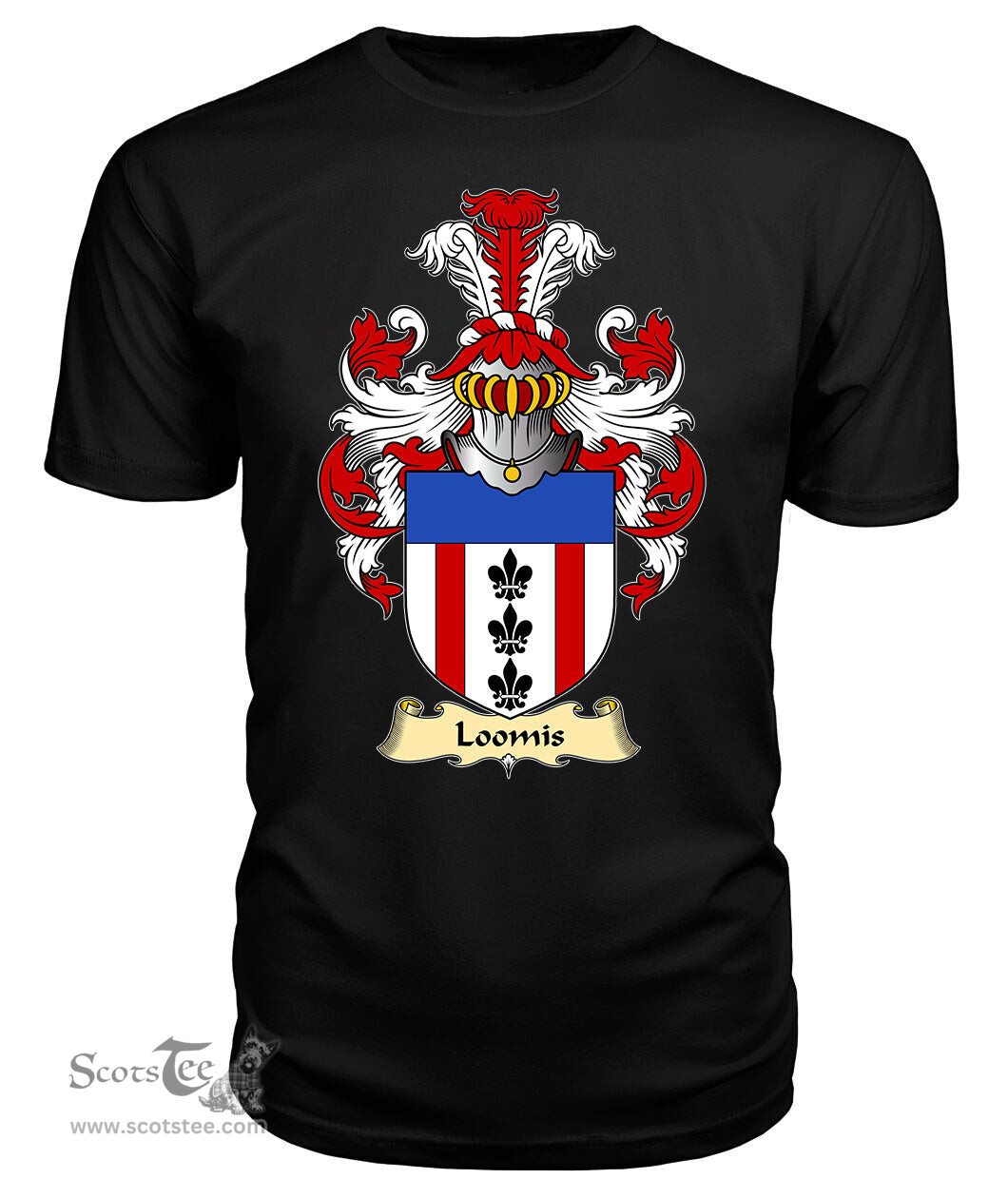 ScotsTee Lomas or Loomis Coat Of Arms Family Crest England V23 T Shirt
