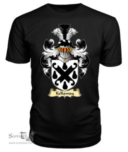 ScotsTee Kellaway or Kelloway Coat Of Arms Family Crest England V23 T Shirt