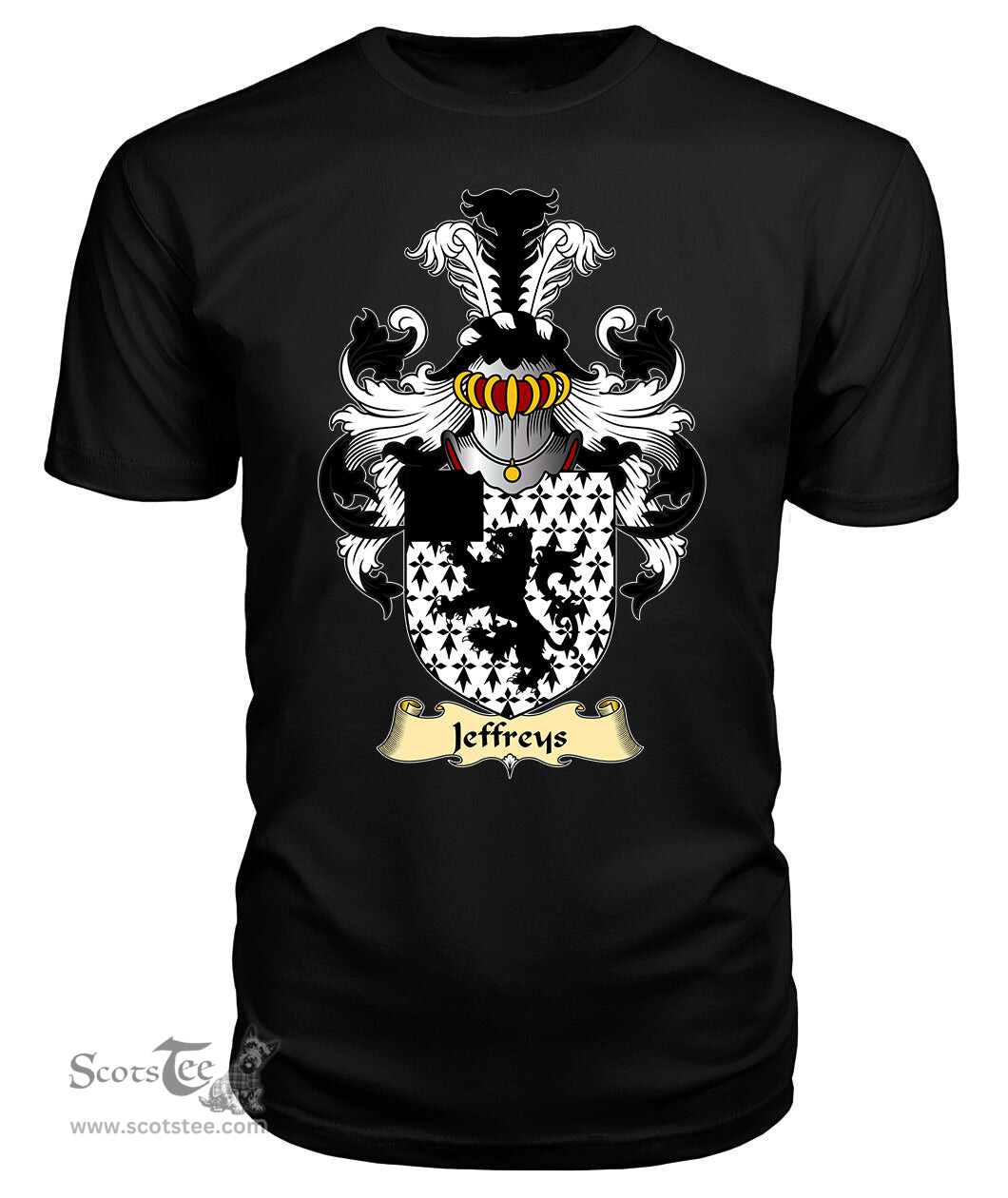 ScotsTee Jeffreys (Wales) Coat Of Arms Family Crest England V23 T Shirt