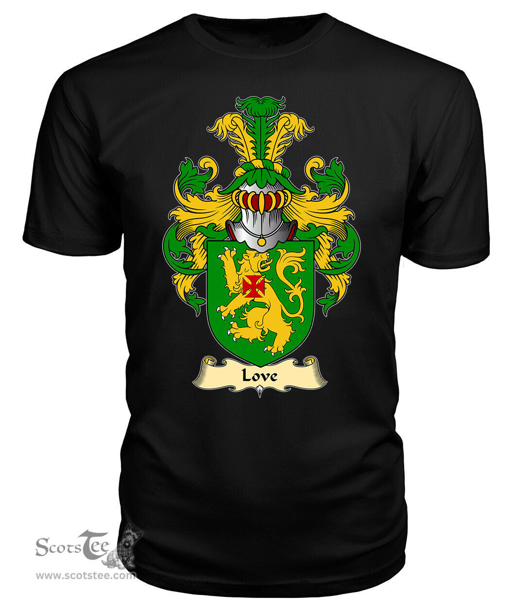 ScotsTee Love II Coat Of Arms Family Crest England V23 T Shirt