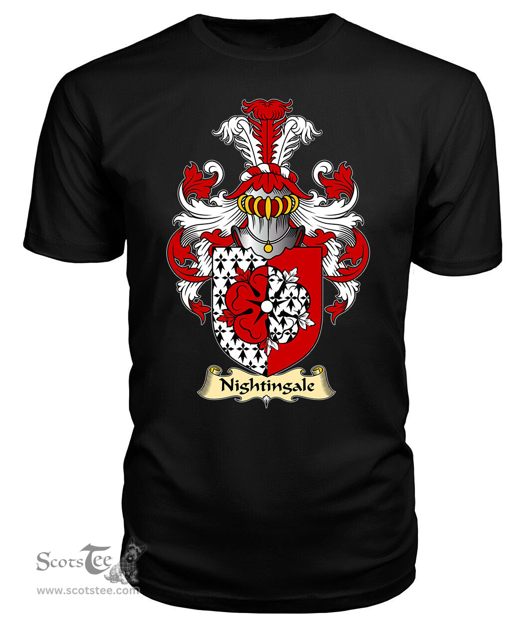 ScotsTee Nightingale Coat Of Arms Family Crest England V23 T Shirt