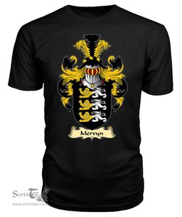ScotsTee Mervyn Coat Of Arms Family Crest England V23 T Shirt