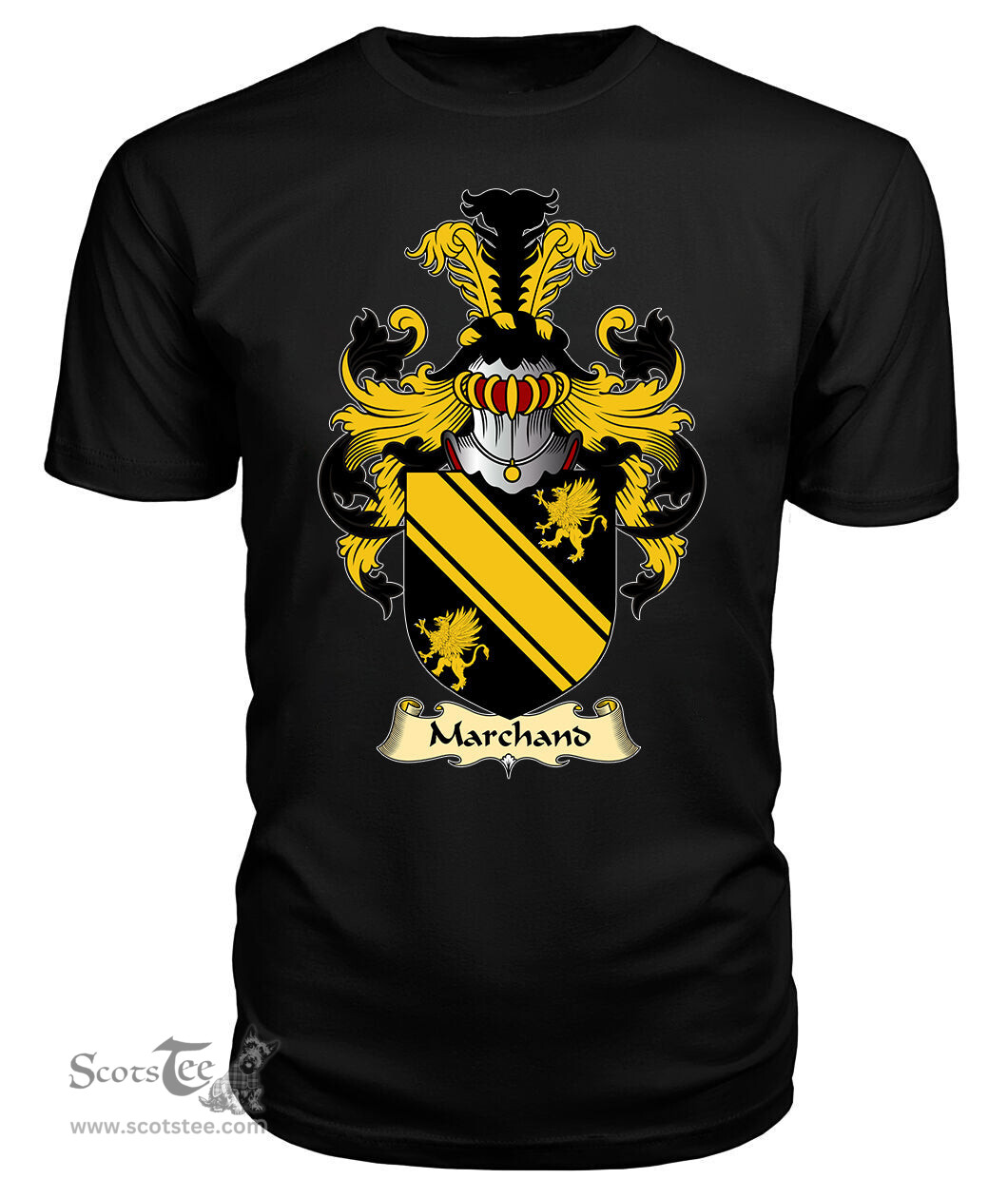 ScotsTee Marchand Coat Of Arms Family Crest England V23 T Shirt