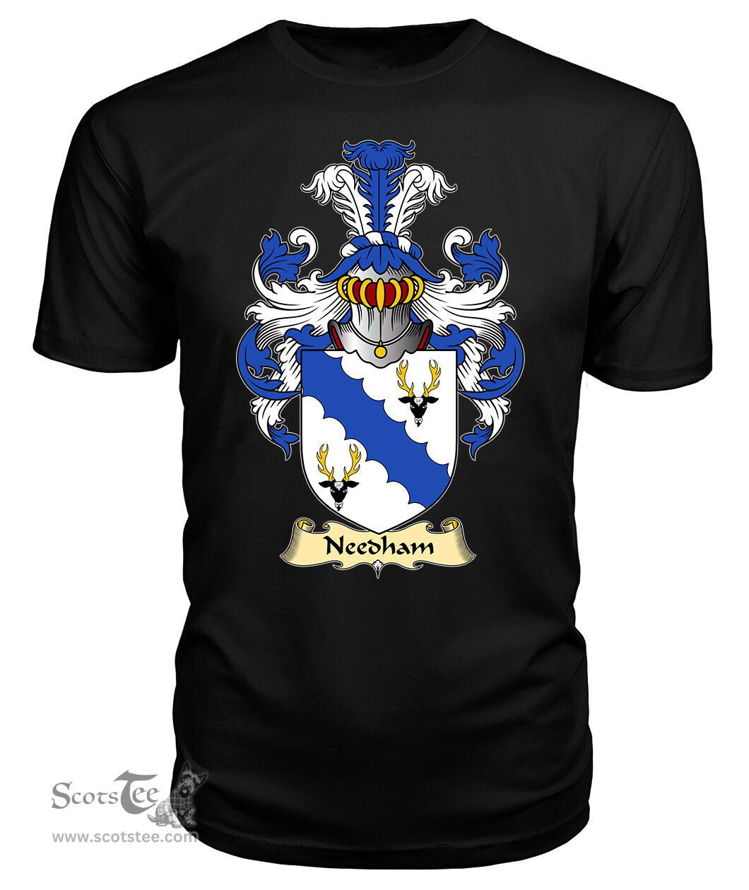 ScotsTee Needham Coat Of Arms Family Crest England V23 T Shirt