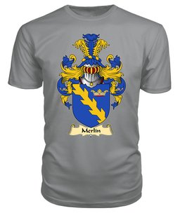ScotsTee Merlin Coat Of Arms Family Crest England V23 T Shirt