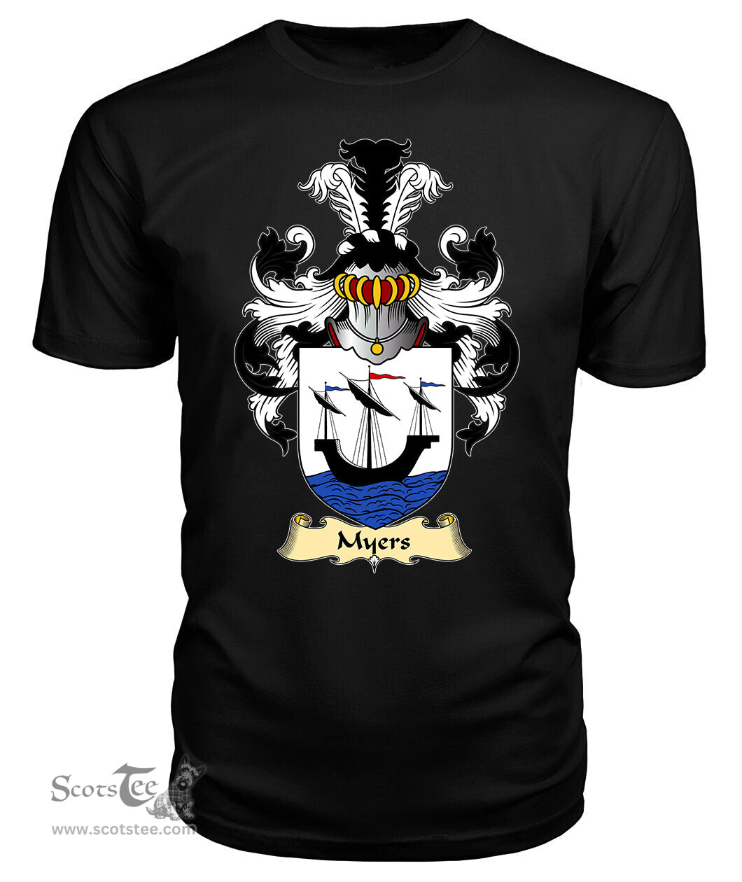 ScotsTee Myers Coat Of Arms Family Crest England V23 T Shirt