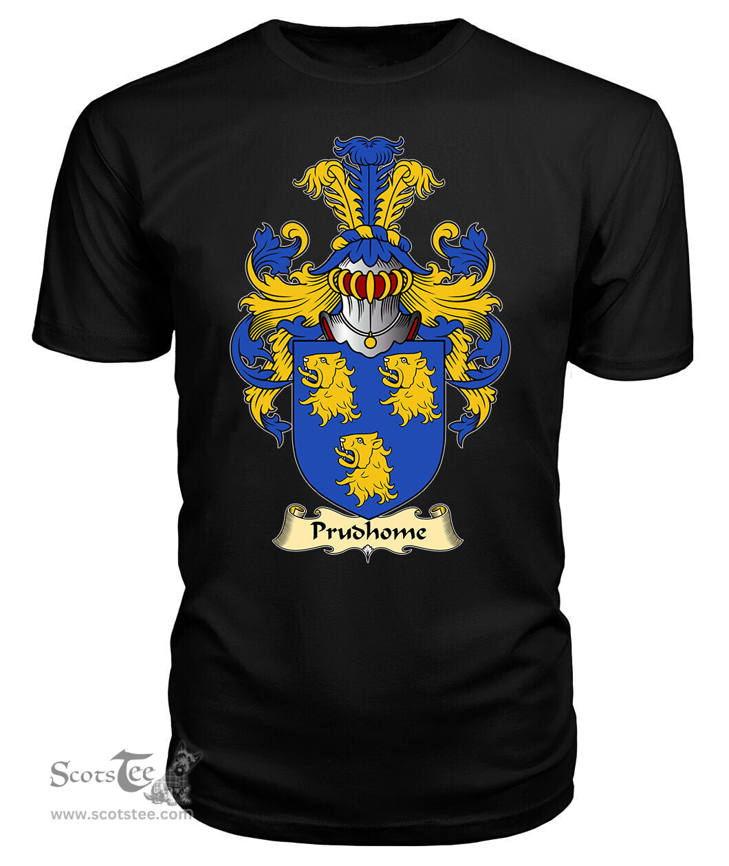 ScotsTee Prudhome Coat Of Arms Family Crest England V23 T Shirt