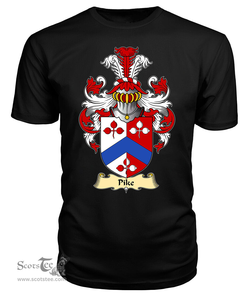 ScotsTee Pike Coat Of Arms Family Crest England V23 T Shirt