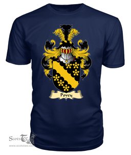 ScotsTee Povey Coat Of Arms Family Crest England V23 T Shirt