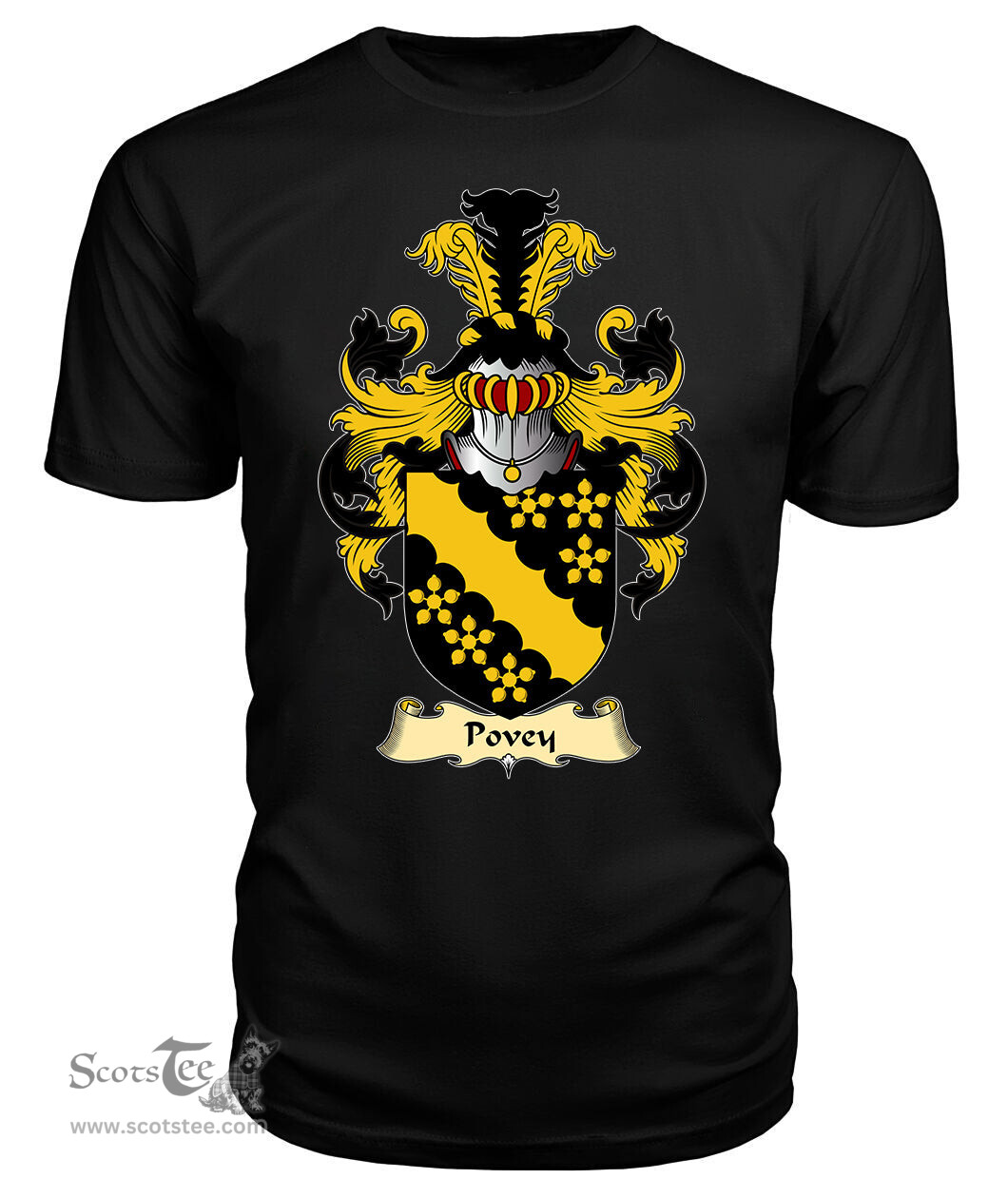 ScotsTee Povey Coat Of Arms Family Crest England V23 T Shirt