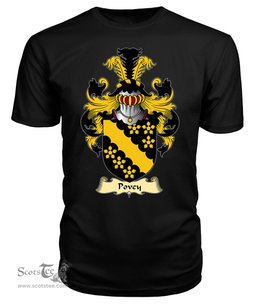 ScotsTee Povey Coat Of Arms Family Crest England V23 T Shirt