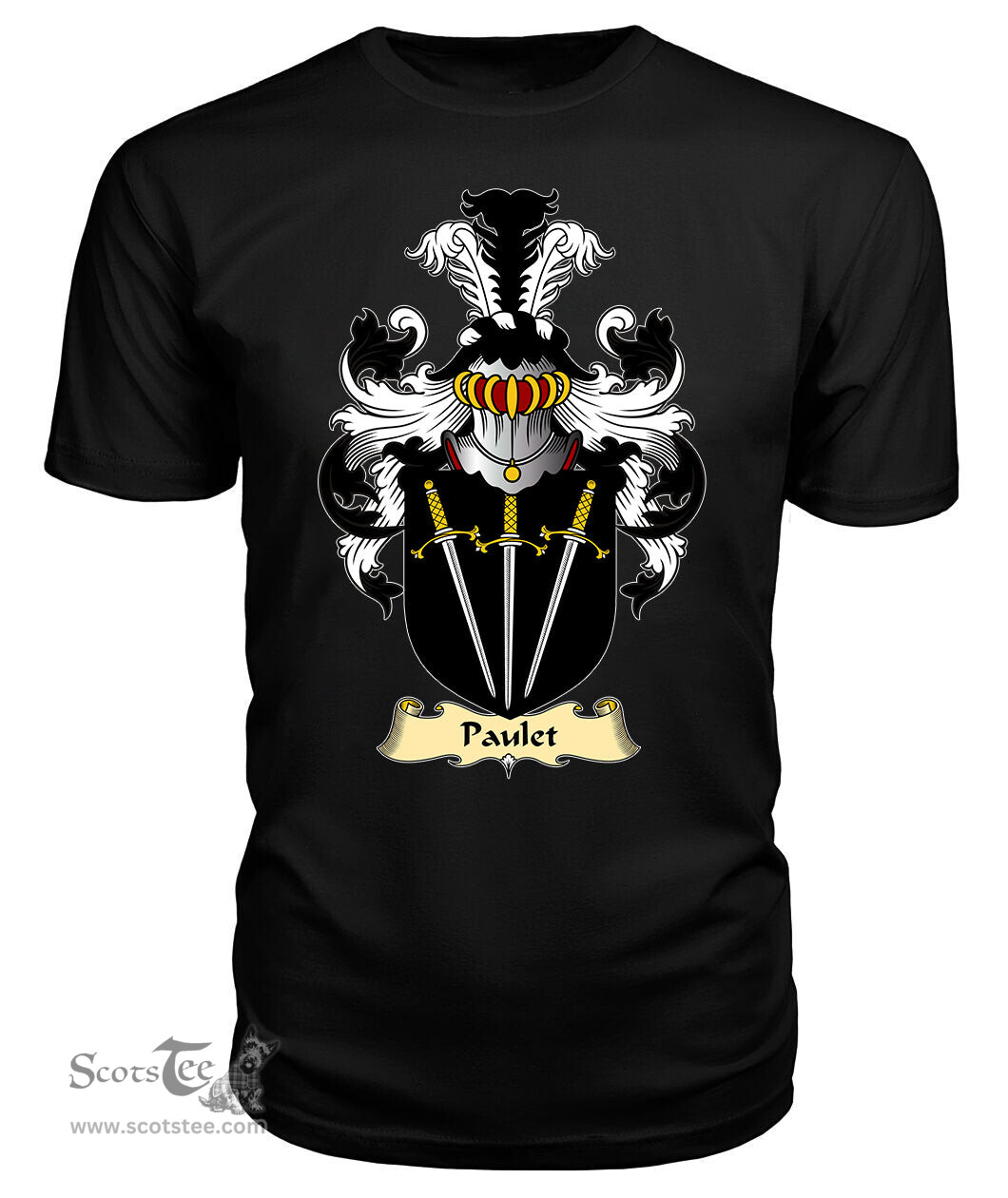 ScotsTee Paulet or Powlet Coat Of Arms Family Crest England V23 T Shirt
